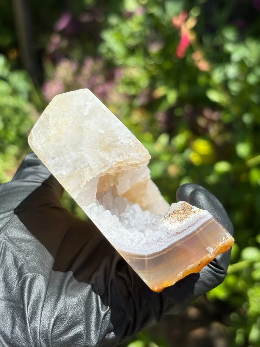 1.48 Pounds - Druzy Quartz x Chalcedony Large Crystal Tower with Imperfections
